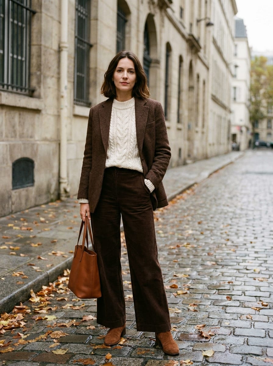 Schokoladenbraun statt klassischem Schwarz - Modetrend Herbst 2026